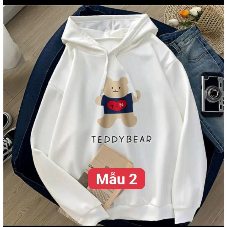 Áo hoodie hoạt hình cute chất nỉ bông dày siêu ấm