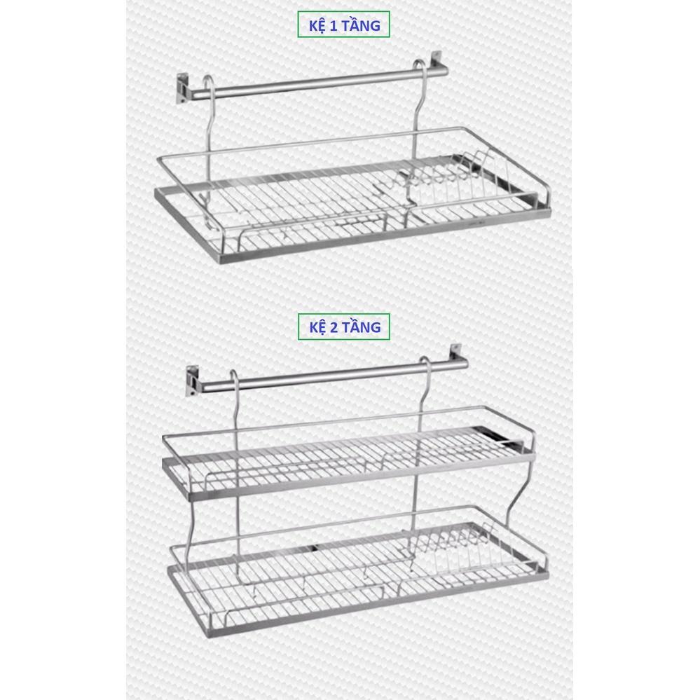 Mua Kệ đựng chén bát đĩa treo tường thanh treo 1 và 2 tầng inox 304 cao ...