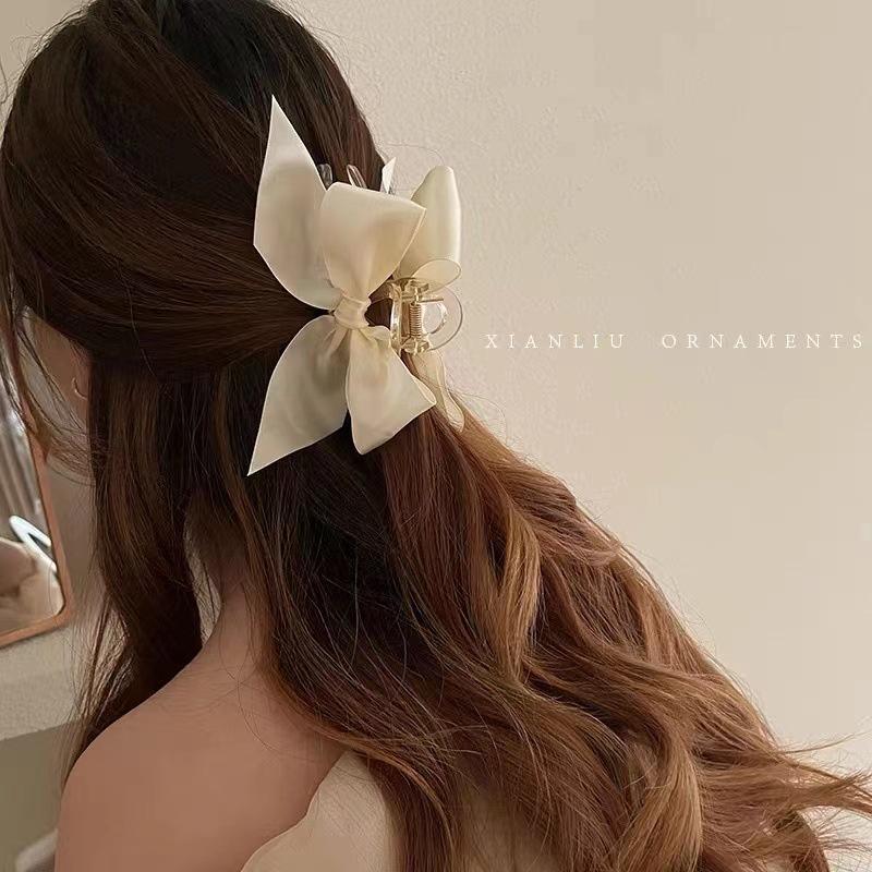 Kẹp toc càng cua nơ ruy băng to sang chảnh Nunam Shop