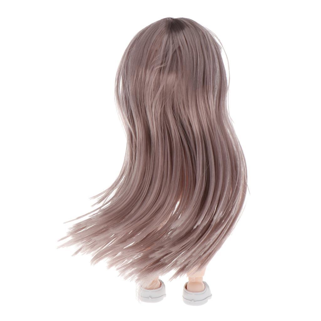 Lovely 16cm Ball Jointed Girl Doll Nude Body Gray hair with bangs