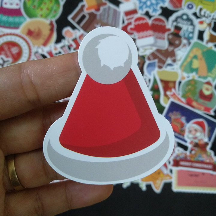 Bộ Sticker dán cao cấp chủ đề NOEL GIÁNG SINH - Dùng dán Xe, dán mũ bảo hiểm, dán Laptop...