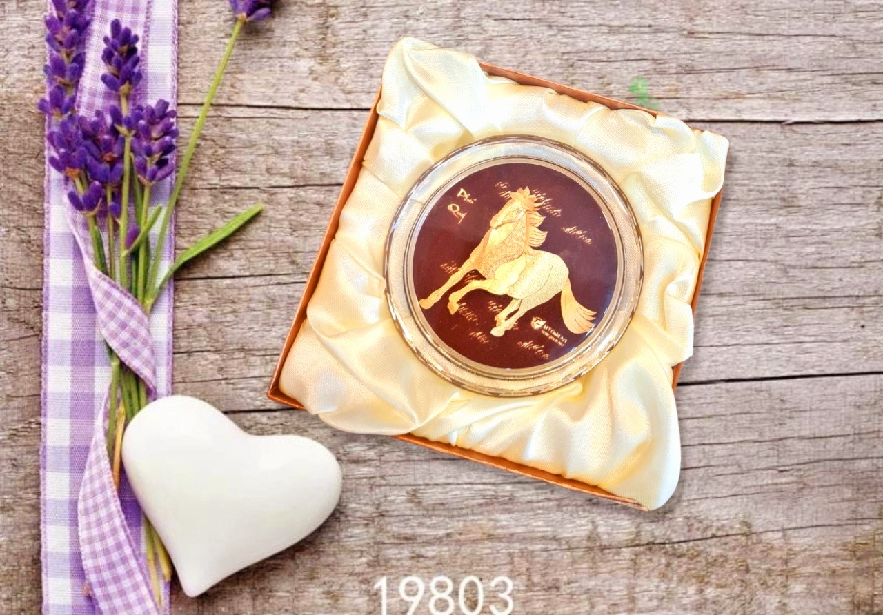 Chặn giấy cung hoàng đạo dát vàng 24k MT Gold Art- Hàng chính hãng, trang trí nhà cửa, phòng làm việc, quà tặng sếp, đối tác, khách hàng, tân gia, khai trương