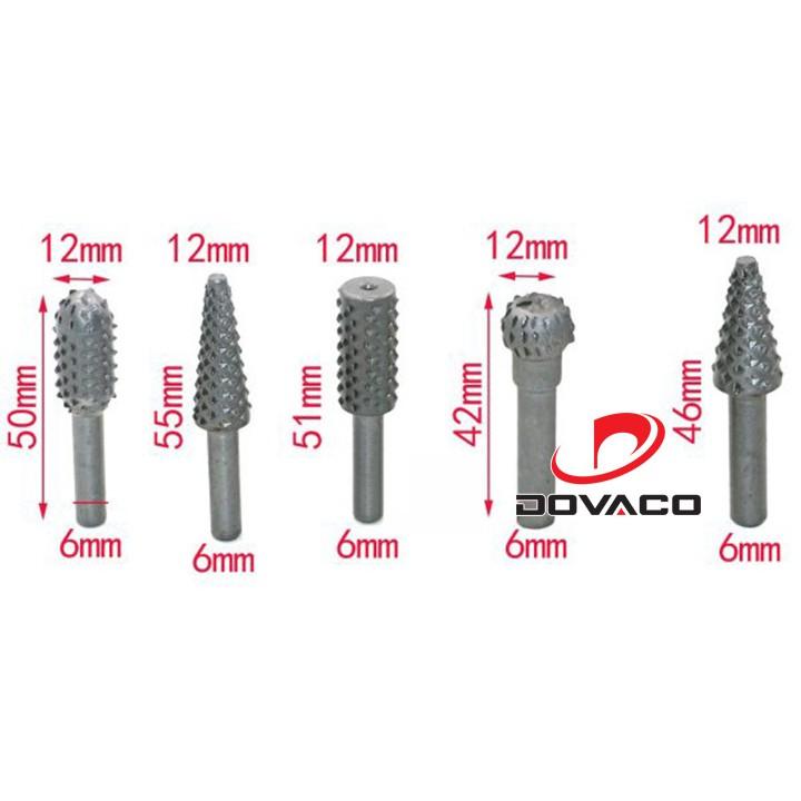 Bộ 5 mũi mài khoét rãnh gỗ, nhựa