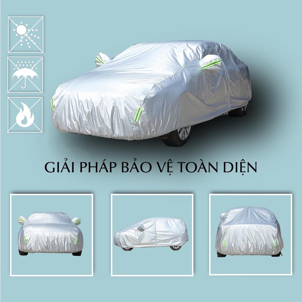 Bạt phủ ô tô xe hơi vải dù cao cấp phủ nguyên xe chống xước, chống nắng, chống cháy, có phản quang cho xe 4 đến 7 chỗ