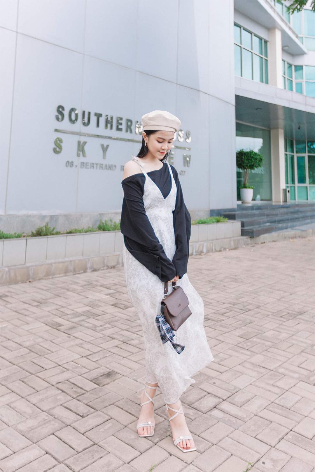 Heylala - Đầm dài voan hoa nhí xinh xắn Hàn Quốc