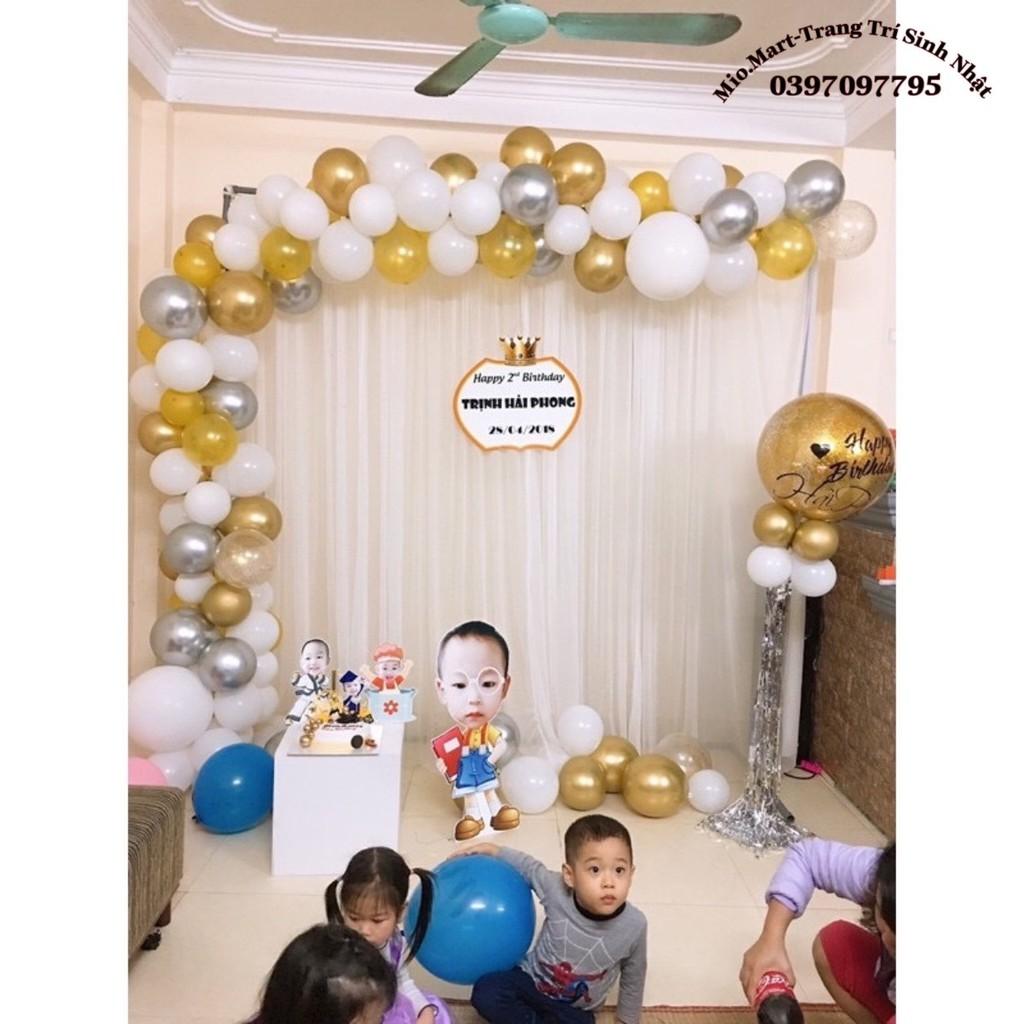 Rèm Vải Voan Thun Nhún Mềm Màu Trắng Làm Phông Trang Trí Sinh Nhật BB80