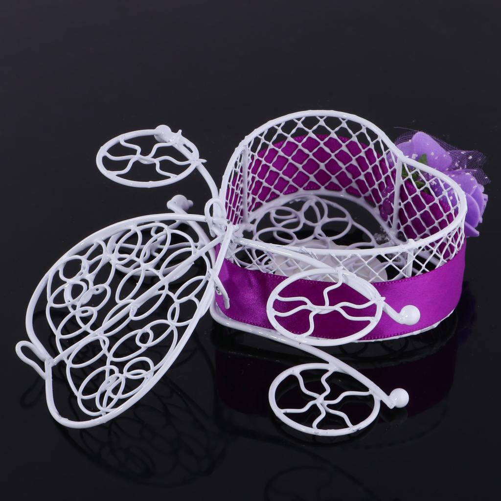 6Pieces Carriage Candy Chocolate Boxes Wedding Party Favour Decor Box Purple