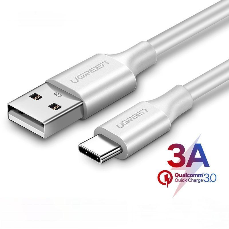 Cáp sạc nhanh UGREEN US287 USB 2.0 sang USB Type-C, điện áp 3A, độ dài từ 0.25m đến 2m - Hàng chính hãng