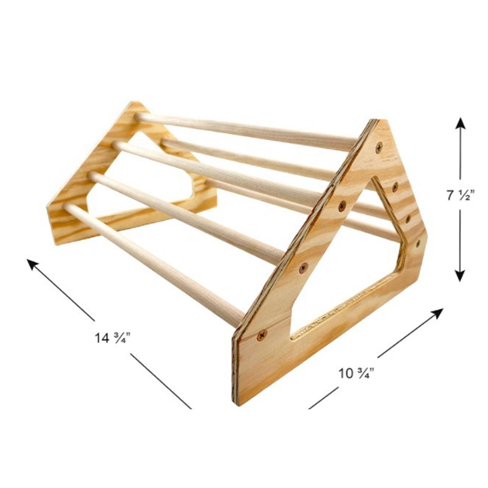 Wooden Parrot Bird Stand Tree Branch Hanging Toys Cage Perches Pet
