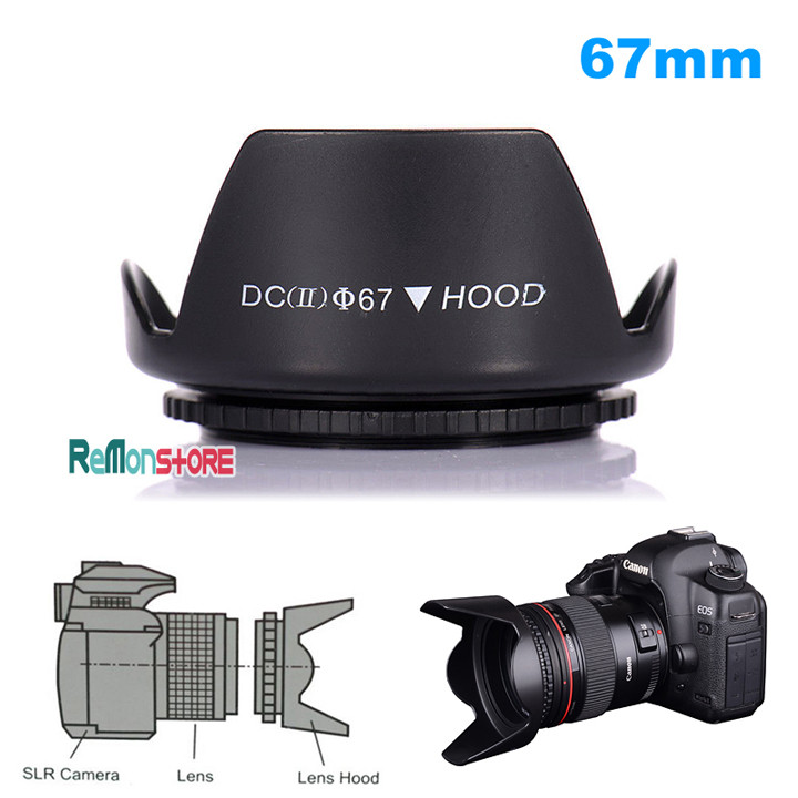 Lens hood loa che nắng hoa sen vặn ren ống kính máy ảnh Phi 67mm