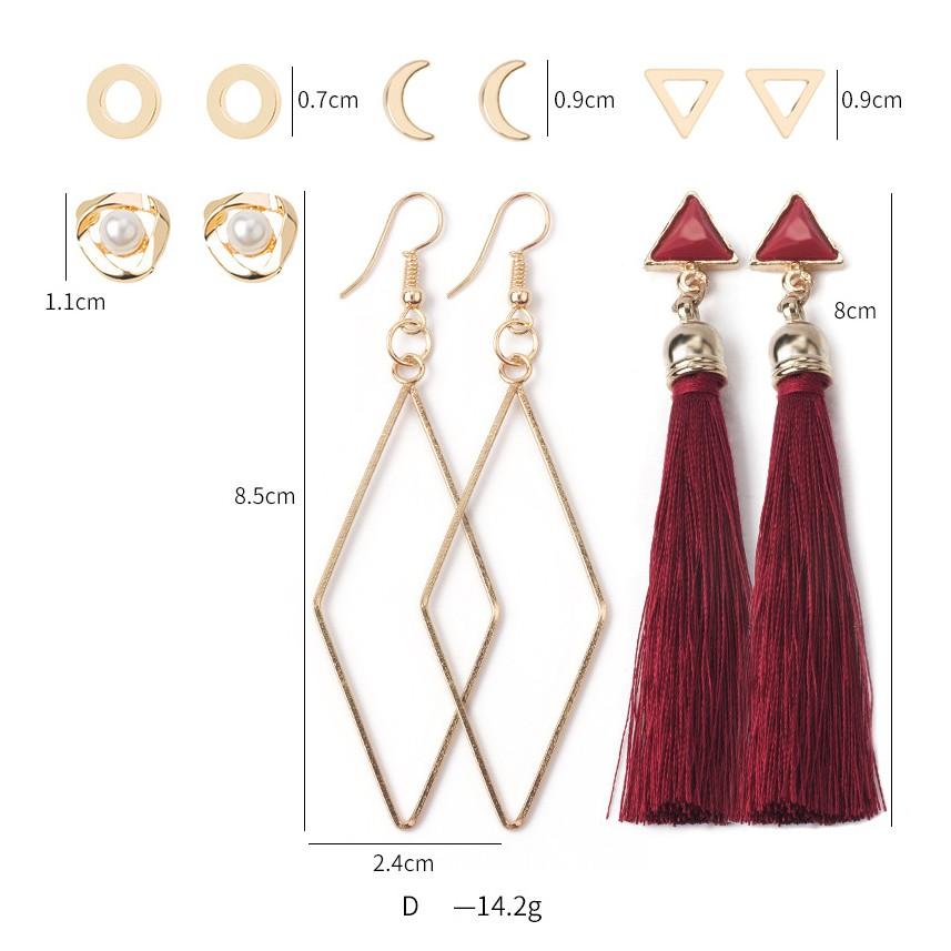 Sét 6 đôi bông tai phong cách Vintage, bohemieng xinh xắn BT184