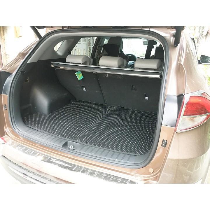 Bộ lót cốp và lưng hàng ghế chất liệu cao su tự nhiên cho xe Hyundai Tucson 2016-2020 thương hiệu Kata