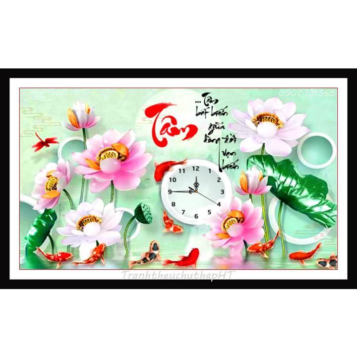 Tranh đính đá chữ tâm VS453 - tự đính