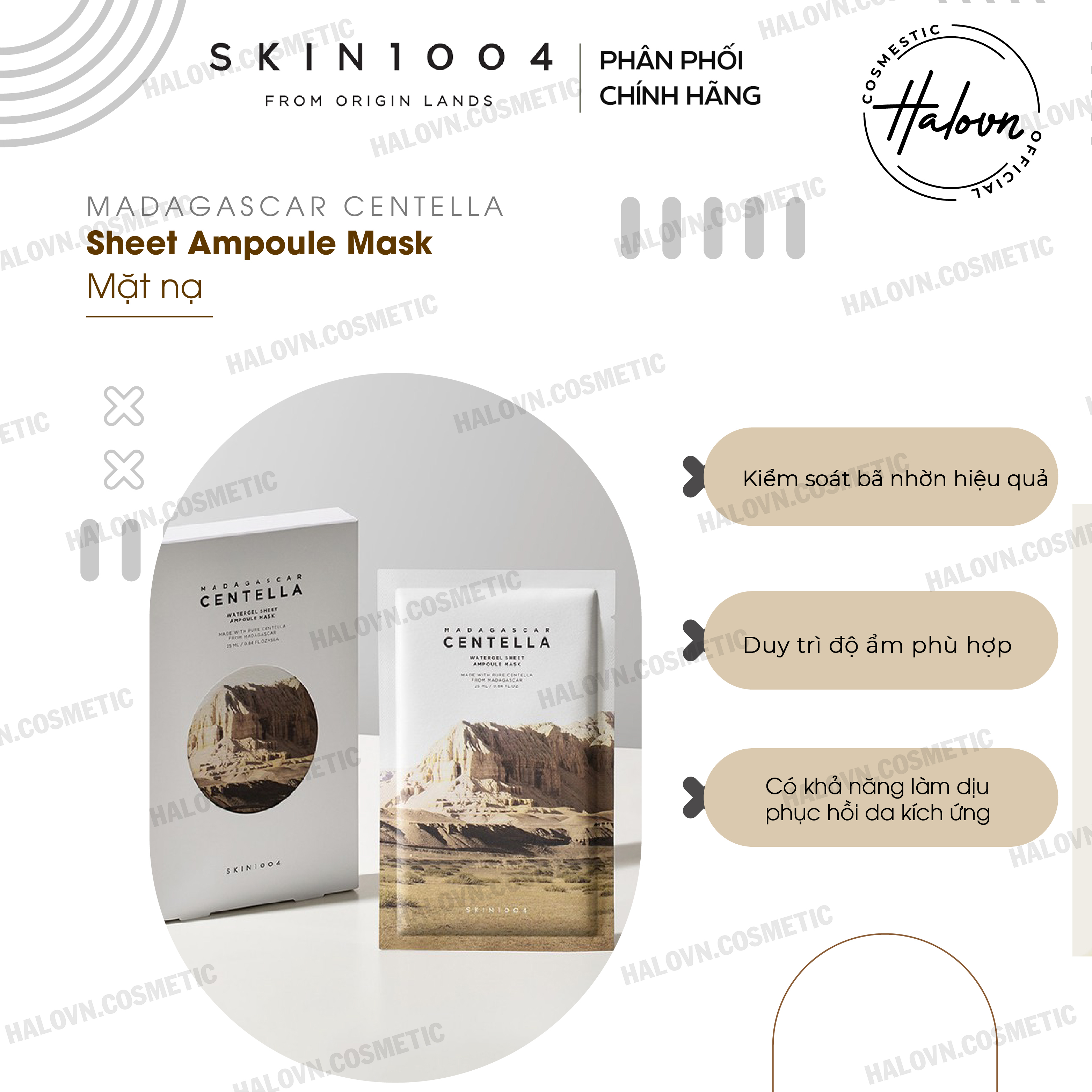 Mặt Nạ Chiết Xuất Rau Má Skin1004 Madagascar Centella Watergel Sheet Ampoule Mask 25ml