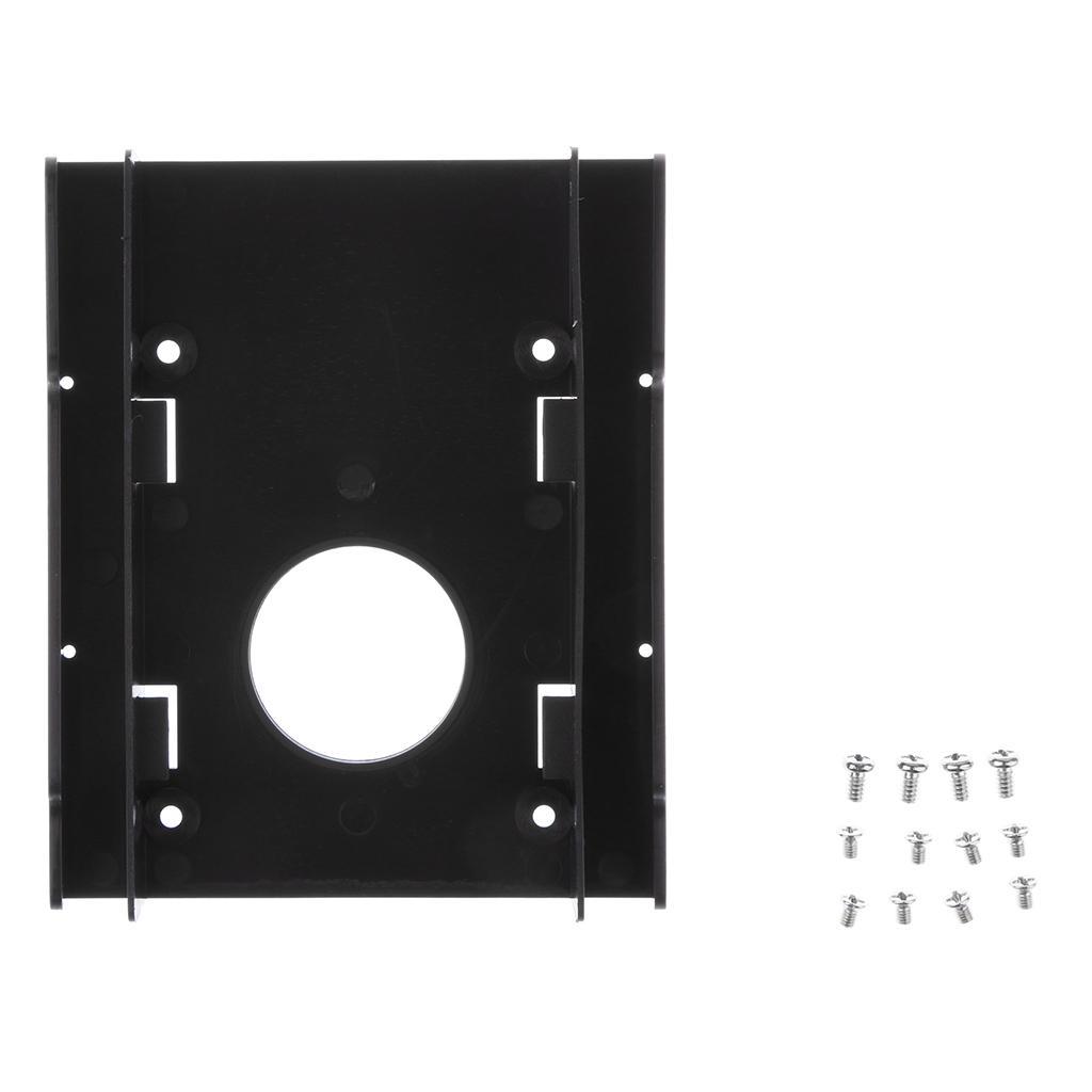 2x Dual 2.5'' to 3.5 Mounting Bracket Dual HDD Dock Holder Tray Plastic