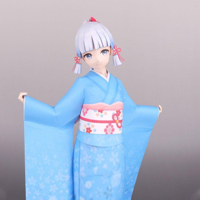 Mô hình giấy anime girl Anime Game Kamisato Ayaka Kimono