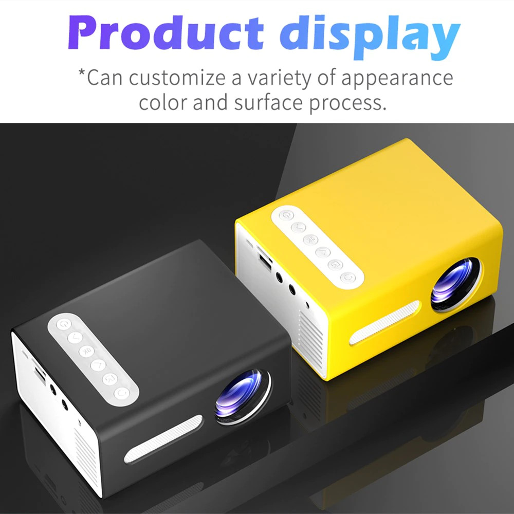 Máy Chiếu Di Động Mini Led Projector T300 Độ Phân Giải Khả Dụng 320x240  Độ Sáng 800 Lumens Tích Hợp Các Cổng HDMI, USB, 3.5mm Audio, TF Card Slot