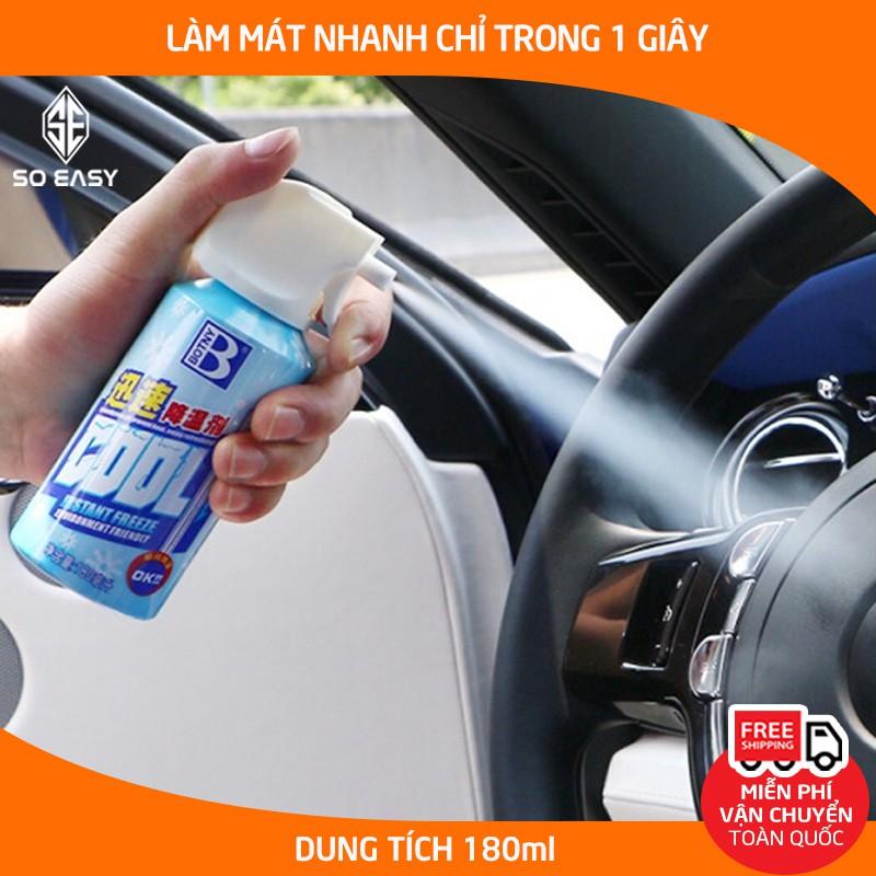 Bình xịt làm lạnh tức thì - Bình xịt mát cơ thể, làm mát không khí nhanh cho yên xe, ghế ngồi ô tô an toàn