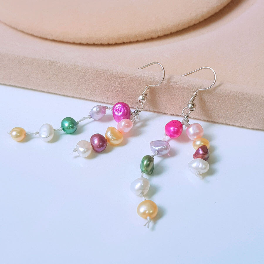 Bộ Trang Sức Ngọc Trai Nước Ngọt Thiên Nhiên Cao Cấp 3M - Chuỗi 3 Hàng Sang Trọng - Trang Sức Cô Tấm - MColor PEARL (6-7ly) - CTJ3113