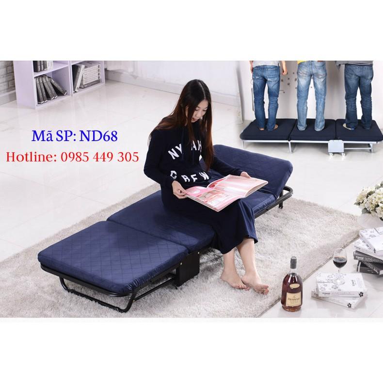 Giường gấp nâng đầu có bánh xe di chuyển rộng 66cm