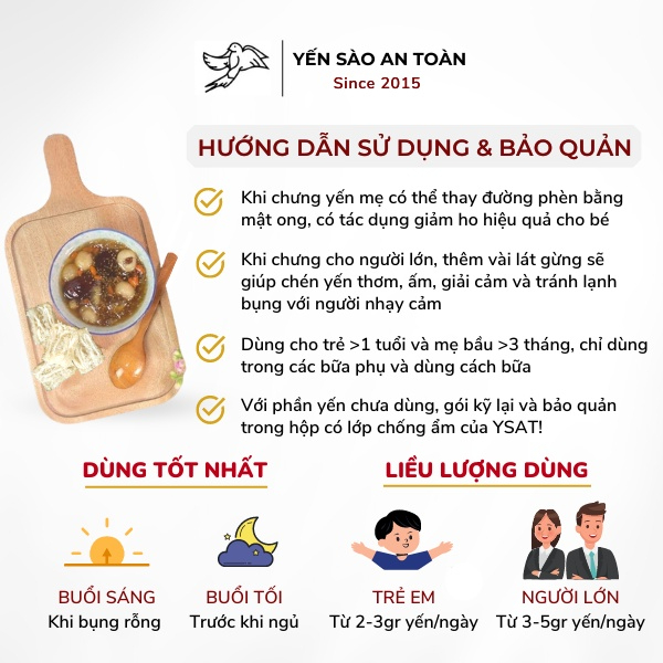 Yến vuông chia sẵn tiện lợi 1 lần chưng 36 miếng/100g dinh dưỡng cao 61% protein từ tổ yến Khánh Hòa Yến Sào An Toàn