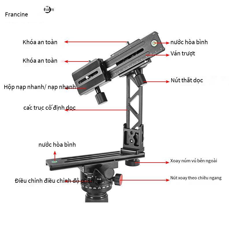 Phong cách mới nhất của máy ảnh SLR Beixin SLR đầu toàn cảnh ba chiều 720 đầu ma trận mảnh xoay đầu chụp ảnh chuyên nghiệp đầu đúc hẫng