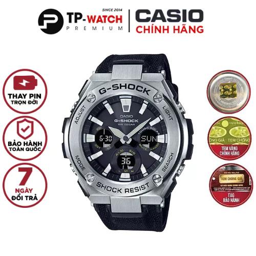 Đồng Hồ Nam Dây Vải Casio G-Shock GST-S130C-1A Vỏ Thép Chính Hãng | GST-S130C-1ADR Pin Năng Lượng Mặt Trời