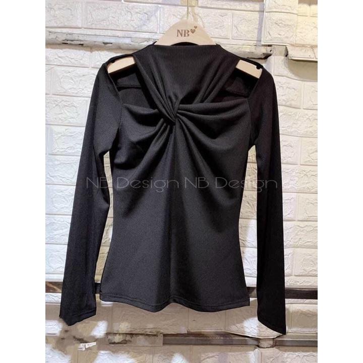 ÁO COTTON XOẮN NGỰC CUT OUT