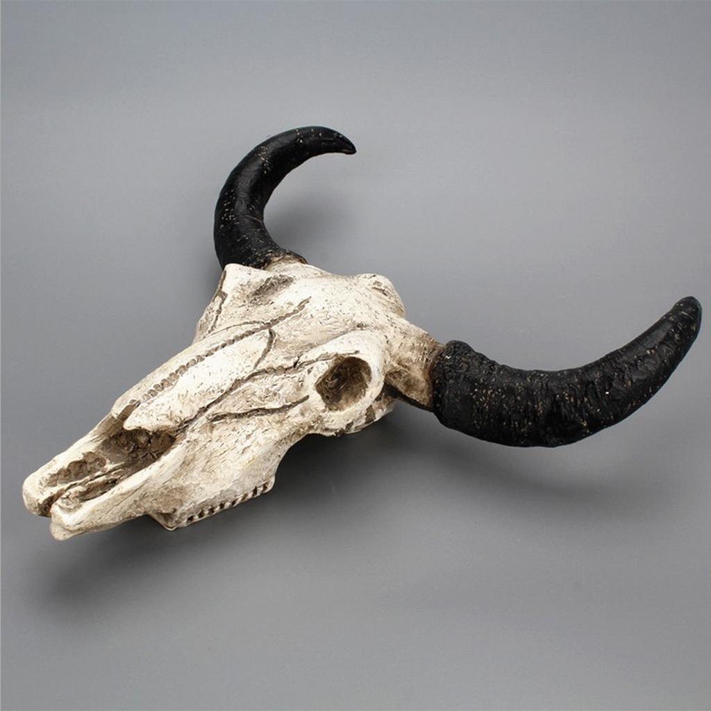 Resin Animal Head Wall Mount, Hanging Wall Sculpture Home Decor,Bull Head