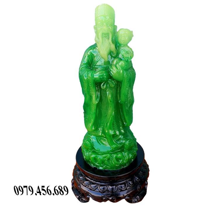 Tượng Phúc lộc Thọ Bộ Rời Màu Xanh