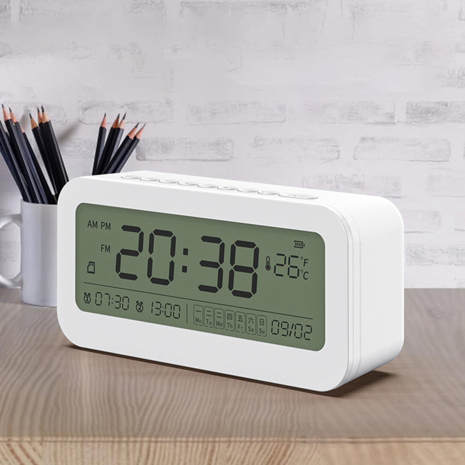 Đồng Hồ Màn Hình Lớn Chạy Bằng Pin Có Thể Sạc Lại Không Dây Wi-Fi Với Mic Và Loa