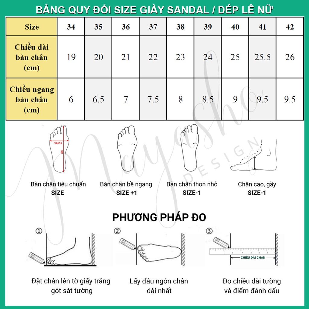 Sandal quai hậu nữ dây mảnh, quai ngang, 3 màu thời trang, đế bệt TPR cao cấp - Mayasho A03