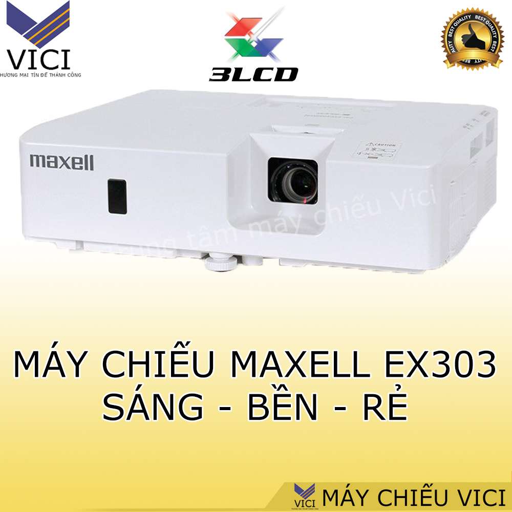Máy chiếu Maxell MC-EX303E - Hàng chính hãng, độ sáng cao, ảnh sắc nét phù hợp văn phòng, cafe, bóng đá