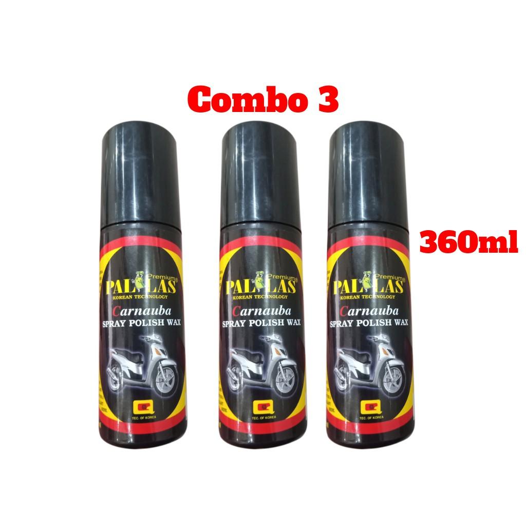 Combo 3 Chai Dung Dịch Dưỡng Bóng Sơn Xe Pallas Polish Wax 120ml