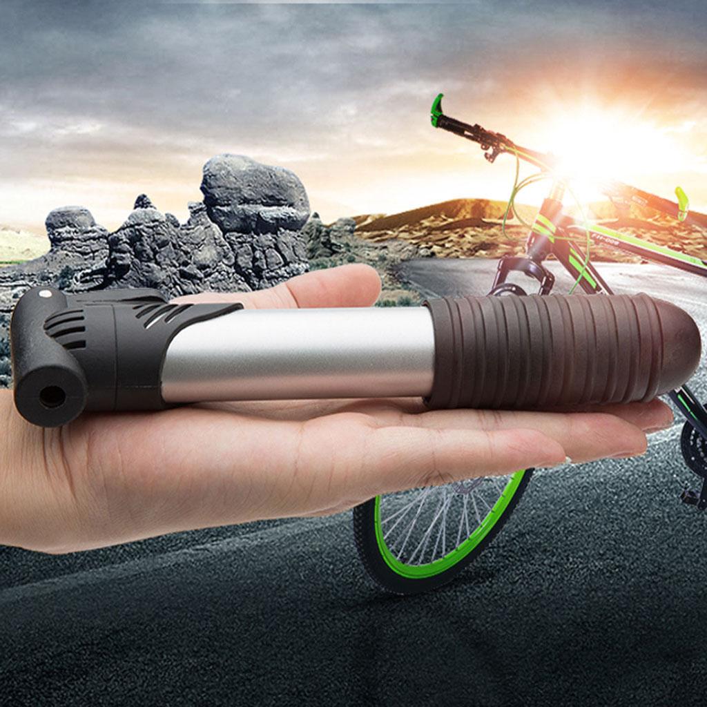 Plastic Bicycle Pump Bike Pump Mini Inflator Bicycle Accessories Silver