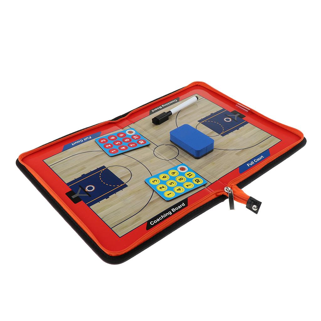 Magnetic Basketball Coaching Board Foldable Strategy Clipboard Training Aids