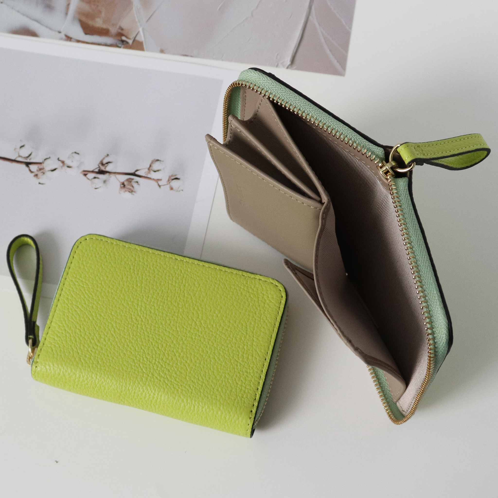Ví đựng tiền nữ mini khóa zip nhỏ gọn - có ngăn tiền thẳng