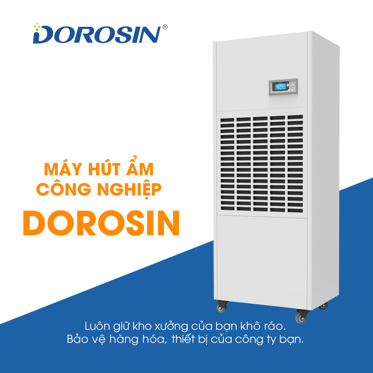 Máy hút ẩm công nghiệp Dorosin DP-5S công suất 180 lít/ngày - HÀNG NHẬP KHẨU CHÍNH HÃNG