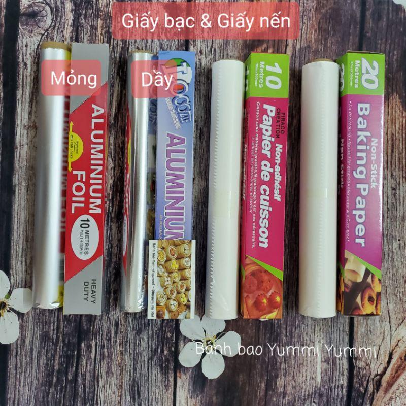 Giấy bạc / Giấy nến cuộn 5 - 10 - 20 mét x 30cm , dùng để nướng bbq ,nướng bánh