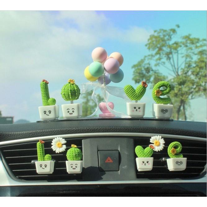 Set 4 cây xương rồng chữ LOVE cài cửa gió ô tô, cài cửa gió xe hơi - Hoàng Đông shop