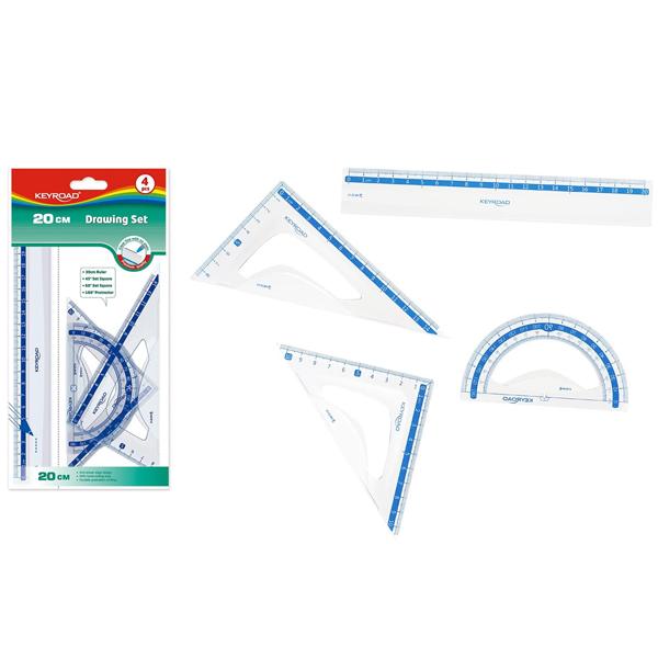 Bộ Thước Eke - Keyroad KR971247-MD (Mẫu Màu Giao Ngẫu Nhiên)