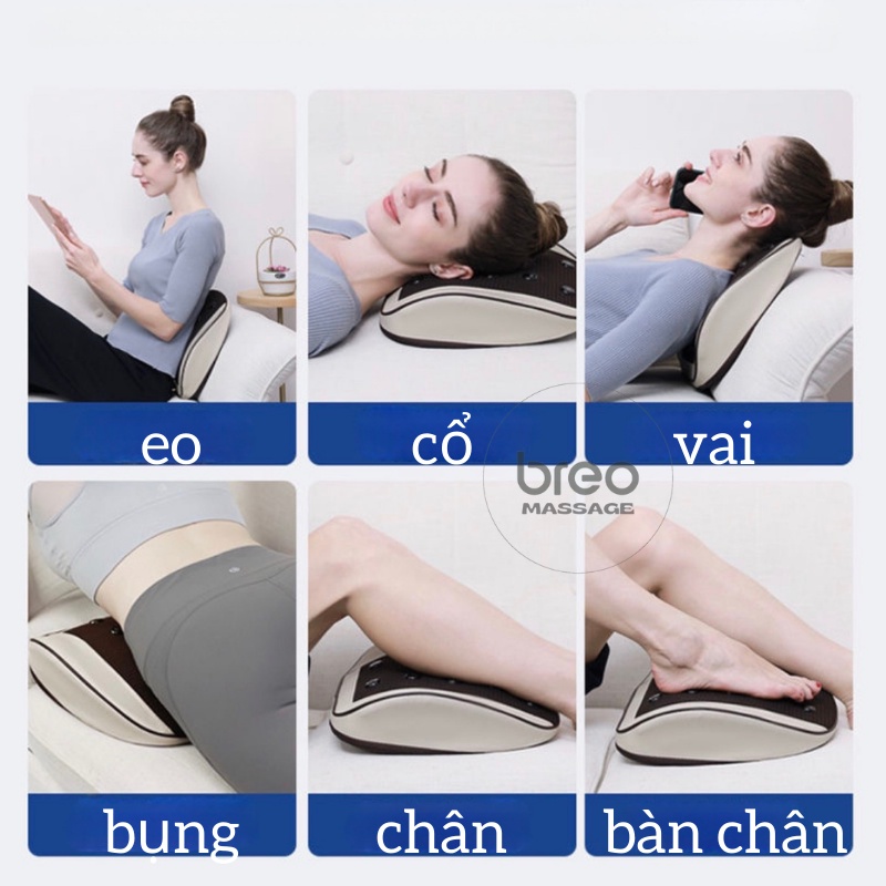 Máy massage lưng cột sống JB-3033 - FREESHIP - Đệm massage mát xa lưng cột sống có điều khiển, sưởi ấm hồng ngoại, 9 Chế Độ, Khí Nén