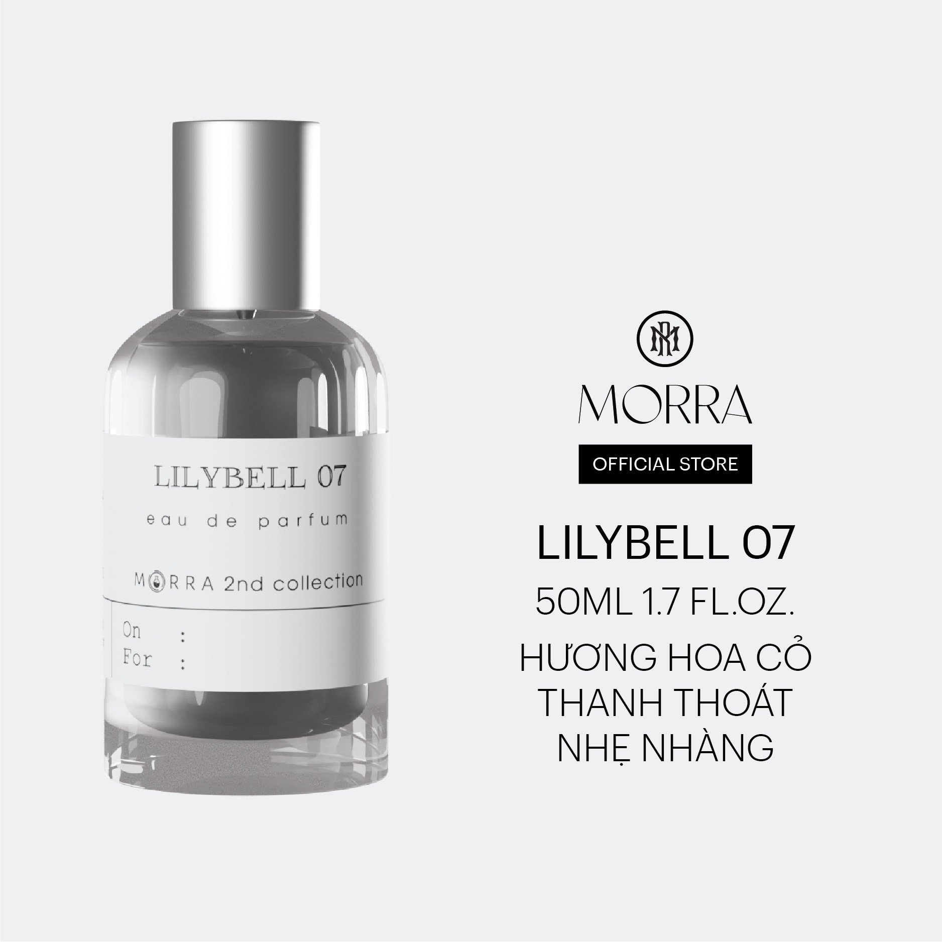 Nước Hoa Nữ Morra Lilybell 07 Chai 50ml Nguyên Liệu Nhập Pháp Hương Thơm Sang Trọng, Nhẹ Nhàng, Ngọt Ngào - Dạng Xịt