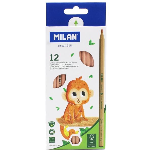 Hộp 12 Bút Chì Màu Gỗ Tái Chế Milan 07221212FSC