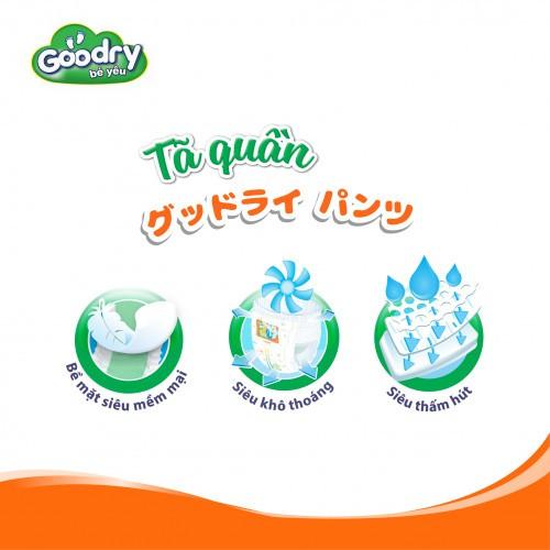 Tã quần Goodry jumbo XL48 công nghệ Nhật Bản thấm hút thật nhanh (48 miếng)