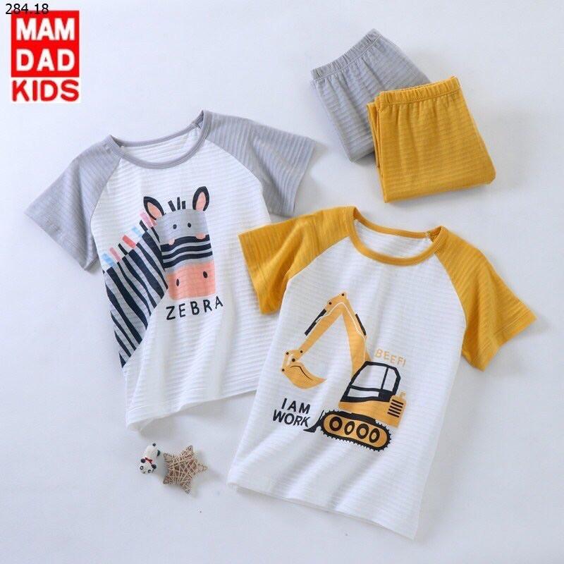 BỘ ĐỒ MẶC NHÀ COTTON TRE HÃNG MAMDADKIDS