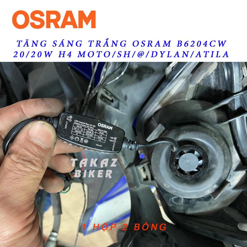 Bóng đèn Led OSRAM B6204CW H4 SHVN, Dylan, Attila, Exciter, Motor PKL , Ôtô tăng sáng trắng - Có Quạt Tản Nhiệt