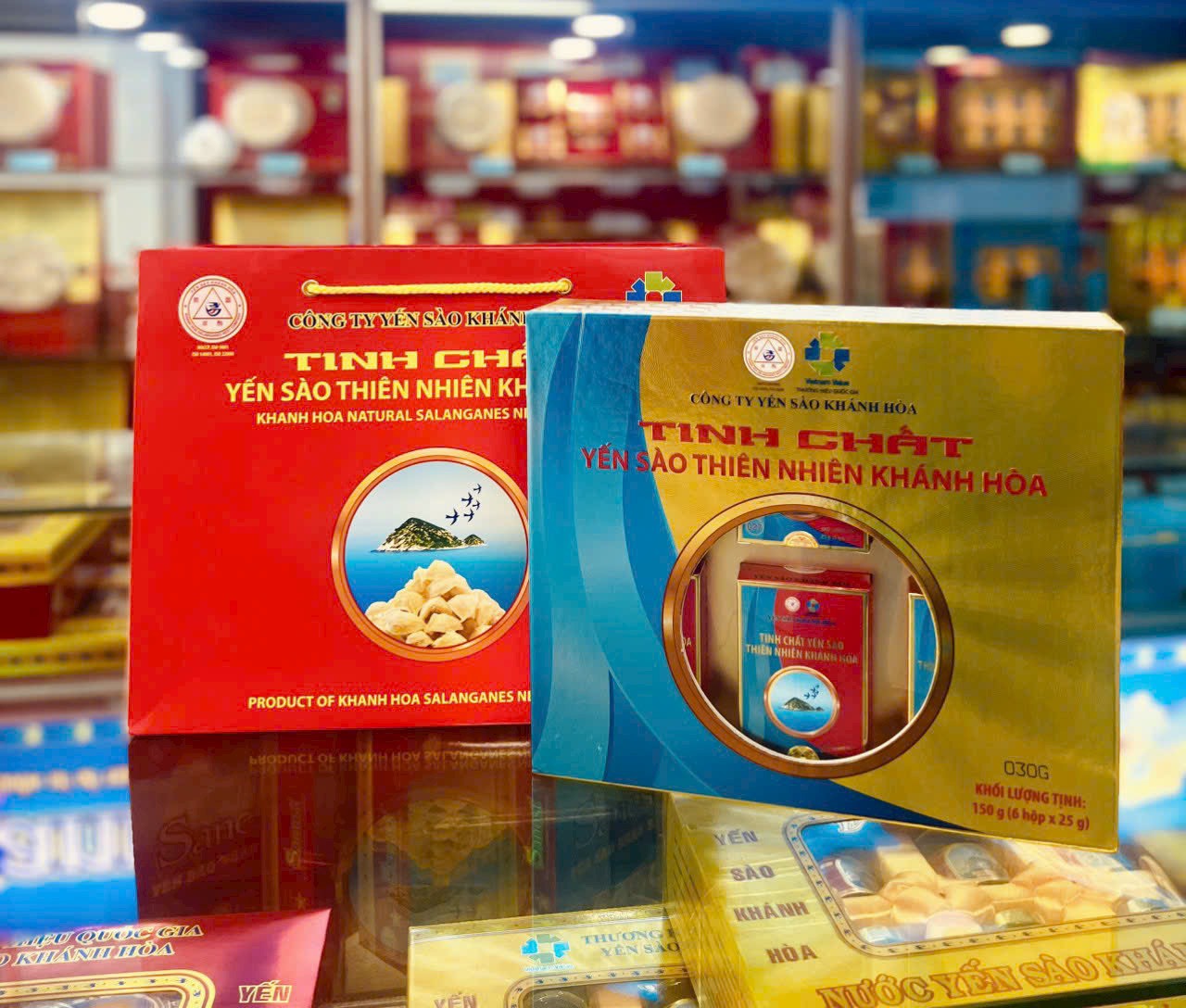 TINH CHẤT YẾN SÀO THIÊN NHIÊN KHÁNH HÒA - HỘP 6 HỘP 5 GÓI 5 GRAM