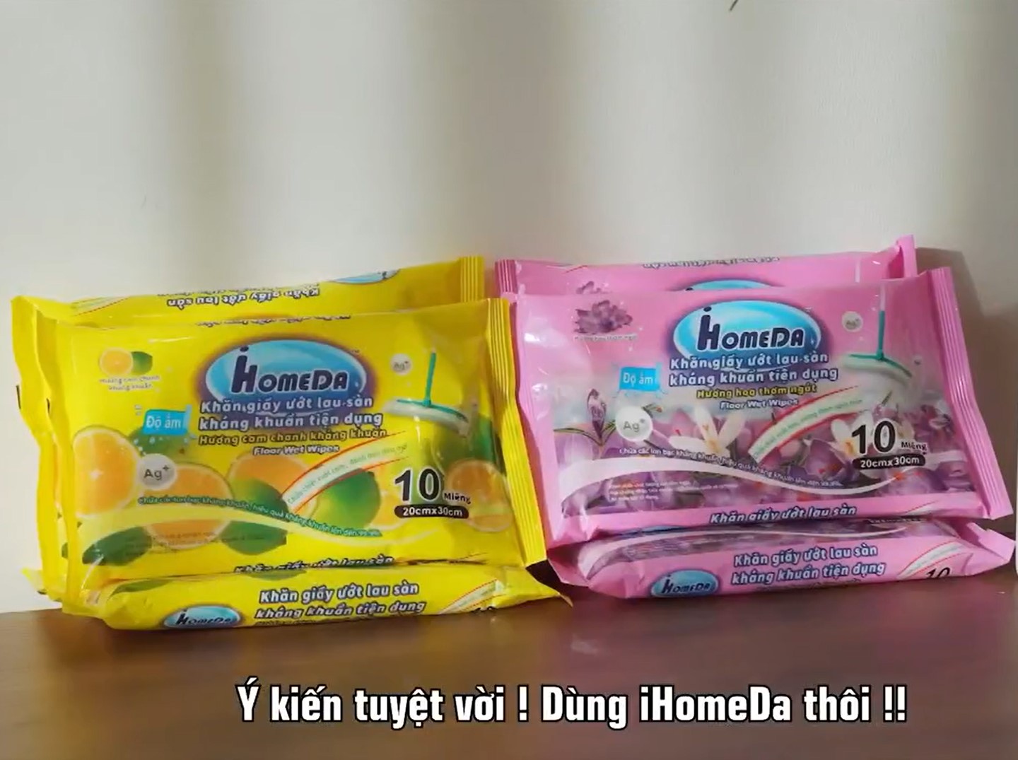 Khăn ướt lau sàn kháng khuẩn tiện dụng IHomeDa - Hương Lavender ( 10 miếng ) - iHomeda anti-bacteria floor and kitchen wet wipes ( 10 sheets per package)