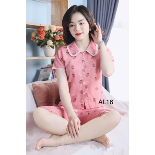 Quần áo mặc nhà cổ sen phối xinh